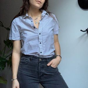 Forever 21 Men Striped Button Up